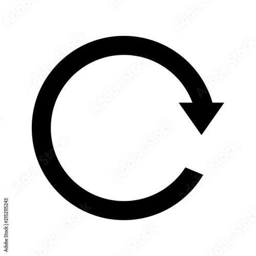 Obraz na plátně Circular Refresh Arrow Icon Reload Sync Update Repeat PNG Transparent