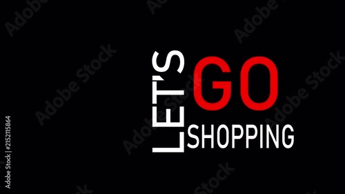Let’s Go Shopping – Dynamic Animated Text Promo