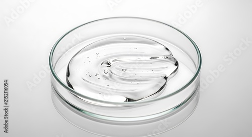 Water droplet in a glass petri dish with condensation