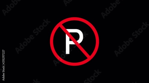 No Parking Logo Animation – Traffic Restriction Sign