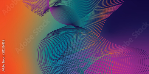 Colorful Abstract Geometric Shapes with Vibrant Gradient Background Design Elements