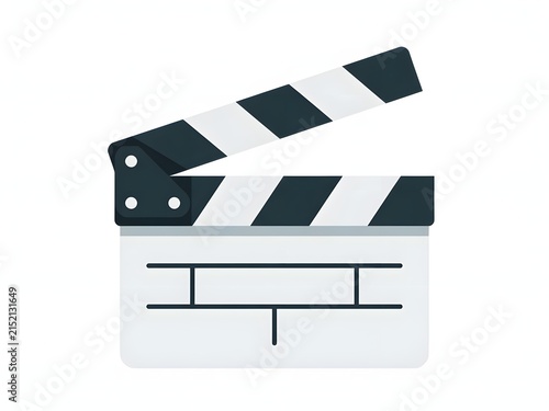 Classic film clapperboard symbolizing the start of a movie production scene