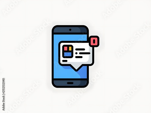 Smartphone displaying a chat conversation with a profile picture and message icon