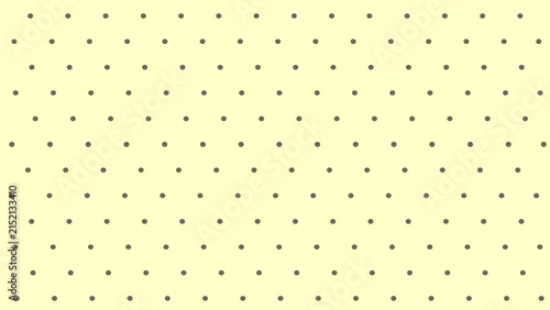 Quadro su tela Pale yellow polka dot pattern with minimal seamless texture