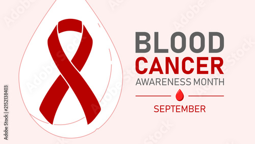 Blood Cancer Awareness September Red Ribbon