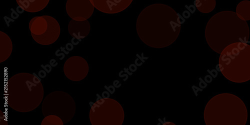 Minimalist black backdrop adorned with large dark red transparent circles and soft ambient light