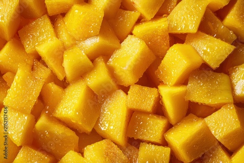 Diced Yellow Nectarine with Juicy Golden Flesh