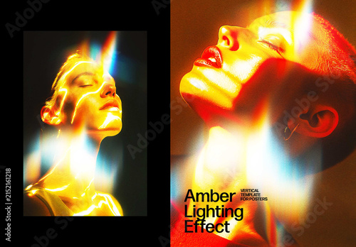 Amber Lighting Effect For Poster And Print Design