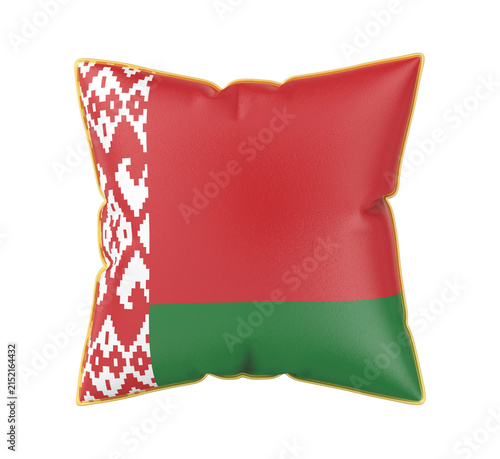 Pillow with the flag of Belarus on transparent background