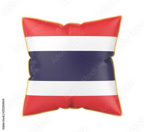 Obraz na plátne Pillow with the flag of Thailand on transparent background