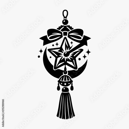 Festive Holly Star Ornament Icon