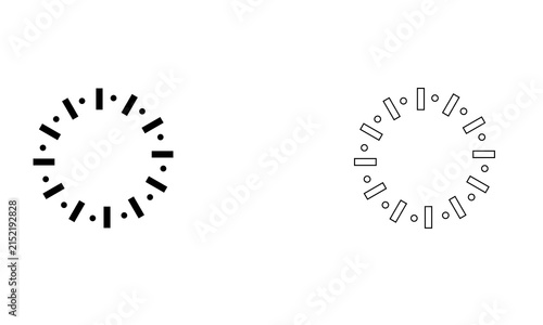 Circle Dashes Icon – Circular Dashed Line Symbol for Modern Graphic Design, UI Interface, Navigation, Decoration, and Infographic Elements