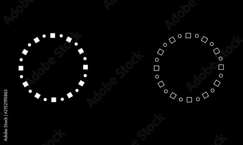 Circle Dashes Icon – Circular Dashed Line Symbol for Modern Graphic Design, UI Interface, Navigation, Decoration, and Infographic Elements