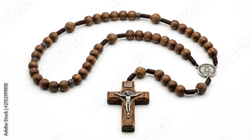 Wooden Rosary Beads with Crucifix