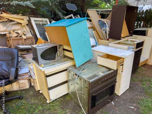 Household Furniture and Electrical Appliances for Bulky Waste Recycling – Sustainable Waste Disposal Concept