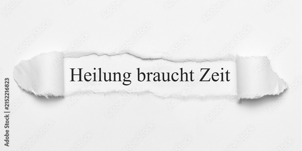 Obraz premium Heilung braucht Zeit 