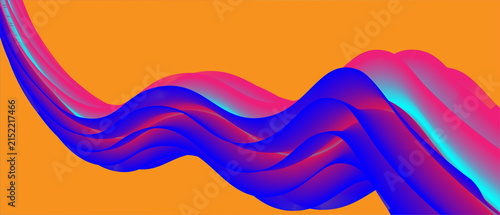 Colorful Abstract Flowing Wave Background with Blue and Pink Shapes