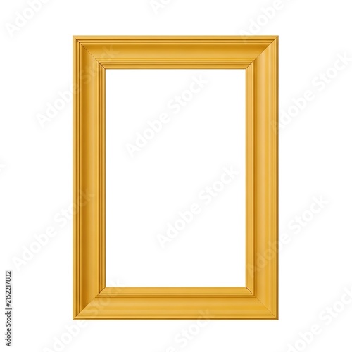Elegant gold picture frame with intricate carved details