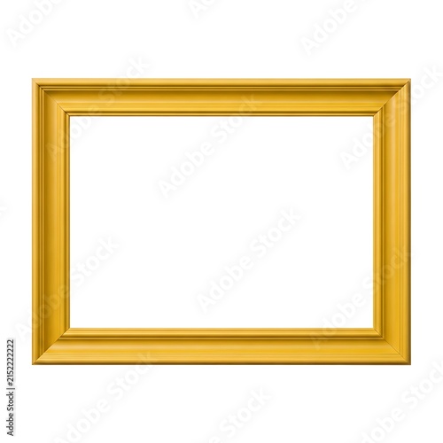 Elegant gold picture frame with intricate molding design