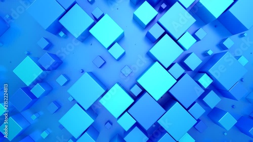 Background of Cubes. Abstract motion, loop, two color, 3d rendering, 4k resolution
