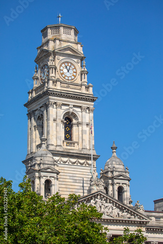 Portsmouth Guildhall Clocktower in Portsmouth, UK