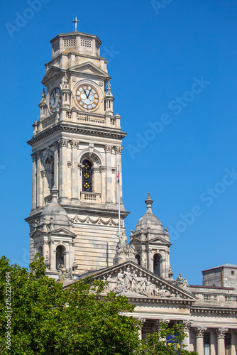 Portsmouth Guildhall Clocktower in Portsmouth, UK