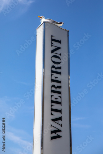 Waterfront Sign in Portsmouth, UK