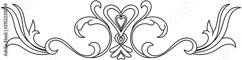 Damask decorative ornaments, vintage dividers.