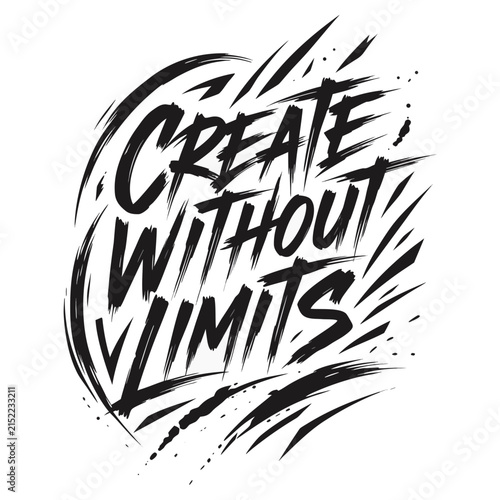 Expressive Calligraphy Lettering Brush Quote Typography T-Shirt Design Vector Illustration for Modern Streetwear