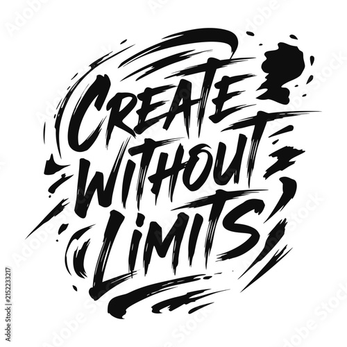 Expressive Calligraphy Lettering Brush Quote Typography T-Shirt Design Vector Illustration for Modern Streetwear