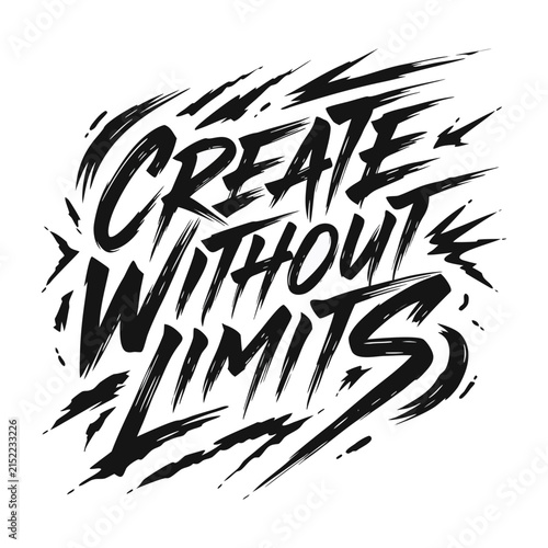 Expressive Calligraphy Lettering Brush Quote Typography T-Shirt Design Vector Illustration for Modern Streetwear