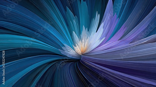 Dynamic Abstract Art with Radiating Light and Color Streaks in Motion