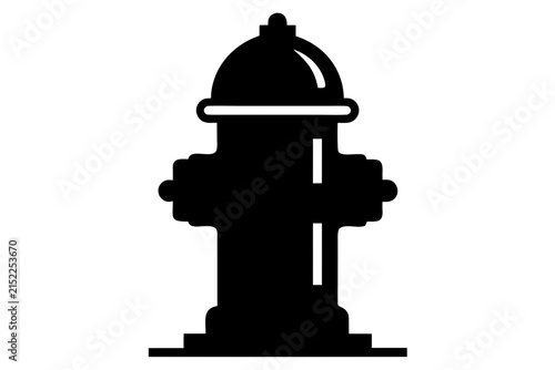 fire hydrant icon vector illustration , fire hydrant black symbol, Fire Hydrant Silhouette Isolated on White Background
