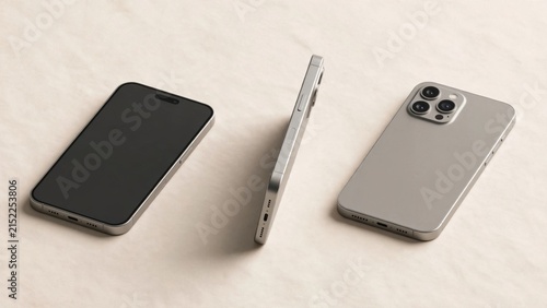 Modern Smartphone Design Displayed from Multiple Angles.