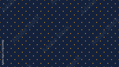 Seamless Orange Star Pattern on Navy Blue Background