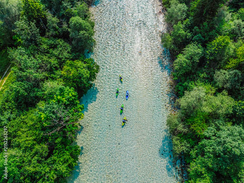 Foto Rafting and kayaking place on the river