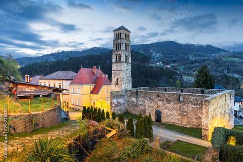 Quadro su tela Jajce, Bosnia and Herzegovina at Saint Luke’s Bell Tower
