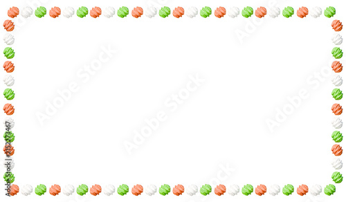 rectangle colorful scribble decorative border frame. 