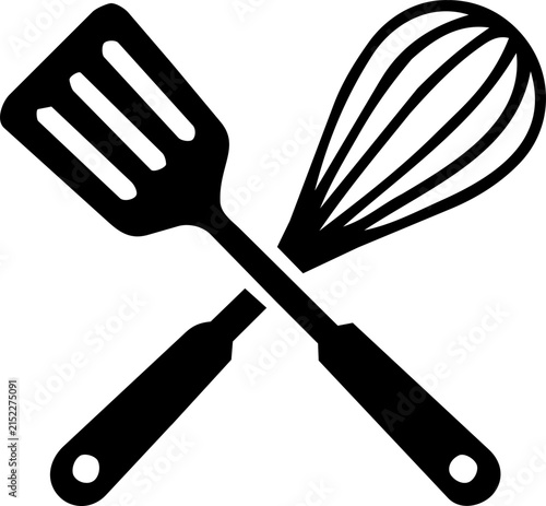 Spatula and Whisk Vector Icon