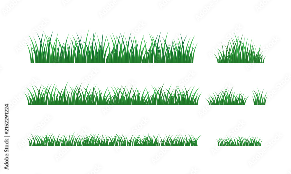 Obraz premium Green Grass Border Elements lawn turf meadow field