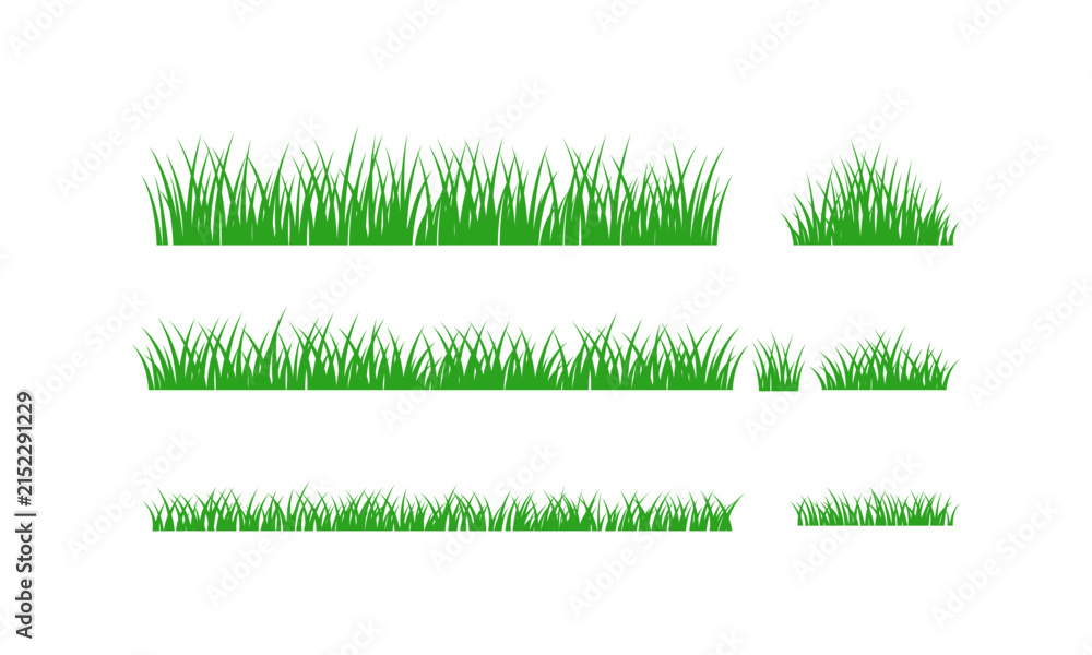 Obraz premium Green Grass Border Elements lawn meadow field nature