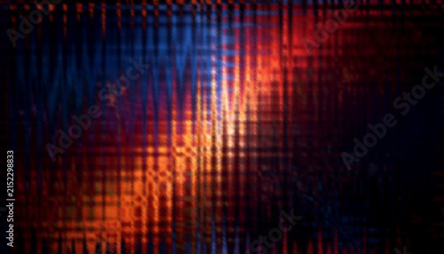 Blue and orange abstract liquid glass checkered textured background pattern