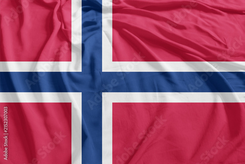 Norway Flag Wind Waving CloseUp Breeze Wave