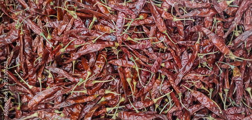 Картината върху платно Chilli, cooking ingredients are the spicy, pungent fruit of plants in the genus Capsicum belonging to the nightshade family, Solanaceae