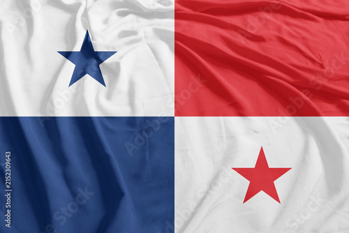 Panama Flag Wind Waving CloseUp Breeze Wave