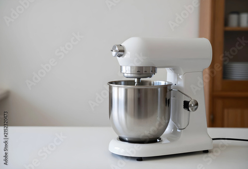 White stand mixer with stai...