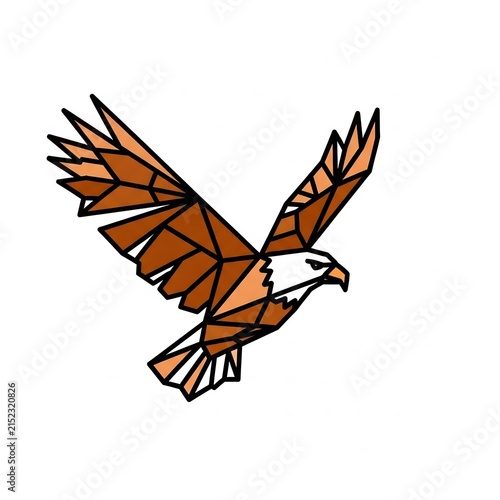 Eagle bird in geometric polygonal art