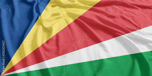 Seychelles Flag Wind Waving CloseUp Breeze Wave