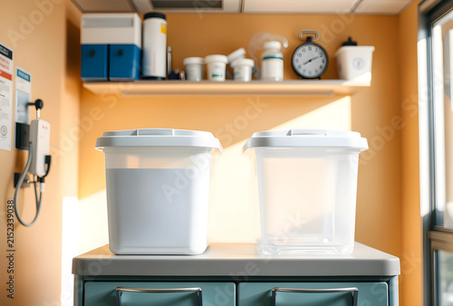 Two plastic storage contain...