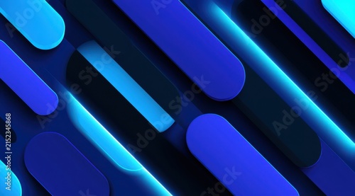 Abstract background featuring diagonal rounded blue shapes with glowing light effects creating a modern dynamic tech style digital wallpaper design